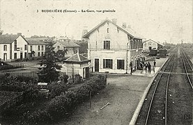 Postal de la estación hacia 1920.