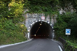 Tunnel sur la route de Champlive