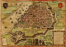 Antwerp in modern Belgium in 1572 City of Antwerp, 1572.jpg