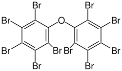 Dekabromodifenyl ether – strukturní vzorec