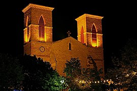 Église de Grenade, de nuit