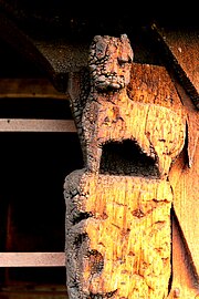 Lion from the portal of Eidsborg Stave Church.