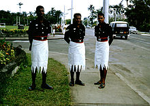 Fijian policemen in Suva, 1967