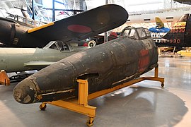 Fuselage du Kyushu J7W1 Shinden (NASM, Washington).