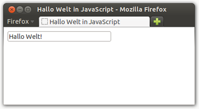 Ausgabe des Programms im Firefox Browser