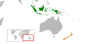 Peta lokasi Indonesia dan Selandia Baru.