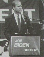 Biden speaks at a campaign event, 1987 Joe Biden speaks at a presidential campaign event, 1987.jpg