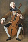 Portrait Luigi Boccherini jouant du violoncelle.
