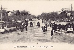 MARSEILLE - Le Prado, vu de la Plage