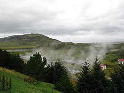 Laugarás med Hvítá och Vörðufell i bakgrunden