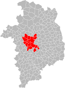 布爾日城市圈公共社區在謝爾省內的位置