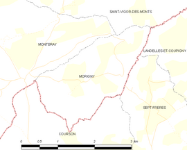 Mapa obce Morigny