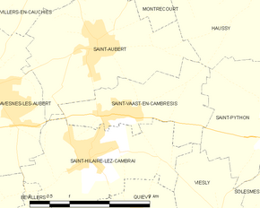 Poziția localității Saint-Vaast-en-Cambrésis