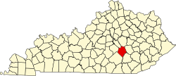 Karte von Rockcastle County innerhalb von Kentucky