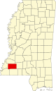 State map highlighting Franklin County