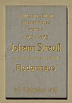 Johann Strauß Sohn - Gedenktafel