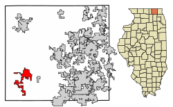 Location of Marengo in McHenry County, Illinois.