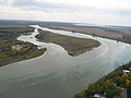 Missouri River between Yankton, South Dakota and Gavins Point Dam. Photo by Galen Jons.