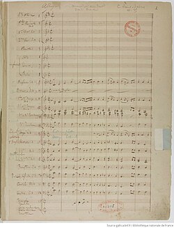 Première page du manuscrit.