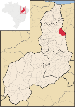 Localização de Buriti dos Montes no Piauí