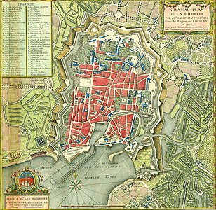 Plan de La Rochelle et de l'enceinte Ferry en 1773.