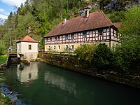 89. Platz: Ermell mit Mühle bei Burg Rabeneck über dem Wiesenttal