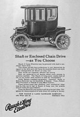 Rauch & Lang Carriage Company advertisement, Theatre magazine, Jan 1911