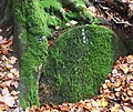 Mühlsteinrohling im Römersteinbruch Hohe Buche bei Andernach