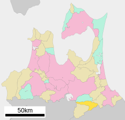 موقعیت ساننونه، آئوموری در نقشه