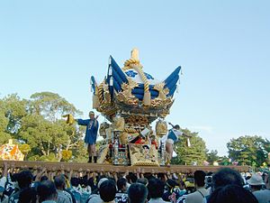 Futon Yatai in Sone Tenmangu Festival on October