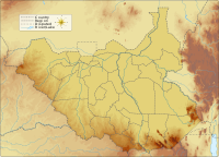 Lagekarte von Südsudan