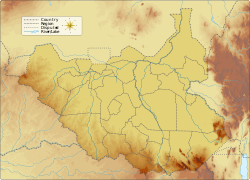 Ironstone Plateau is located in South Sudan