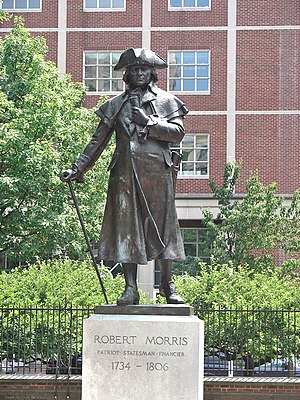 Статуя Роберта Морриса (автор Пол Уэйленд Бартлетт) Национальный исторический парк независимости.