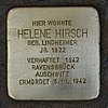 Stolperstein Obermainstr. 11 Helene Hirsch