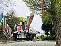 裾野市佐野原神社の鯉のぼり掲揚