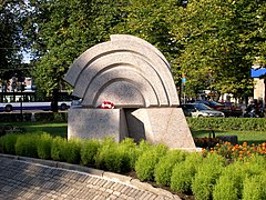 Monument du square Zemitans à Riga,