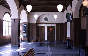 The inside of the station