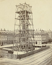 Reconstruction de la colonne, en 1873.