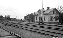 Vikersviks järnvägsstation på 1930-talet