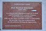 Manfred Ackermann - Gedenktafel