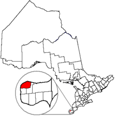 Location of Windsor within Essex County, in the province of Ontario