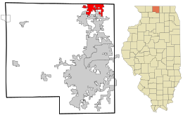 Winnebago County Illinois incorporated and unincorporated areas South Beloit highlighted.svg