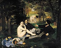 Édouard Manet: La tagmanĝo sur la herbejo pentrita en 1862–1863.