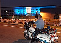 An ACPD motorcycle unit in front of the Pentagon in 2006.