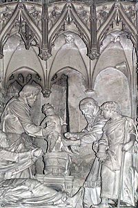 Jesus underwent Jewish circumcision, here depicted in a Catholic cathedral; a liturgical feast commemorates this on New Year's Day 20050921circoncisionB.jpg