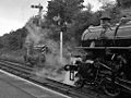 43106 of Saltley MPD stands on platform 2 at Bridgnorth station on the Severn Valley Railway