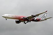 エアバスA340-600（F1 アブダビGP 特別塗装機）