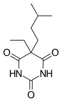 Estrutura química de Amobarbital