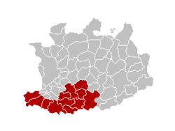 Location of the arrondissement in Antwerp