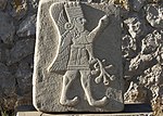 Arslantepe Höyüğü girişinde taş kabartmalar (Hitit dönemi)